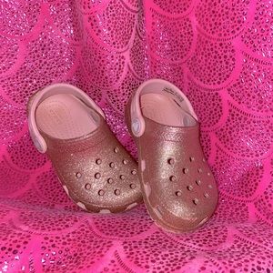 Toddler girl Sparkle Crocs size 8